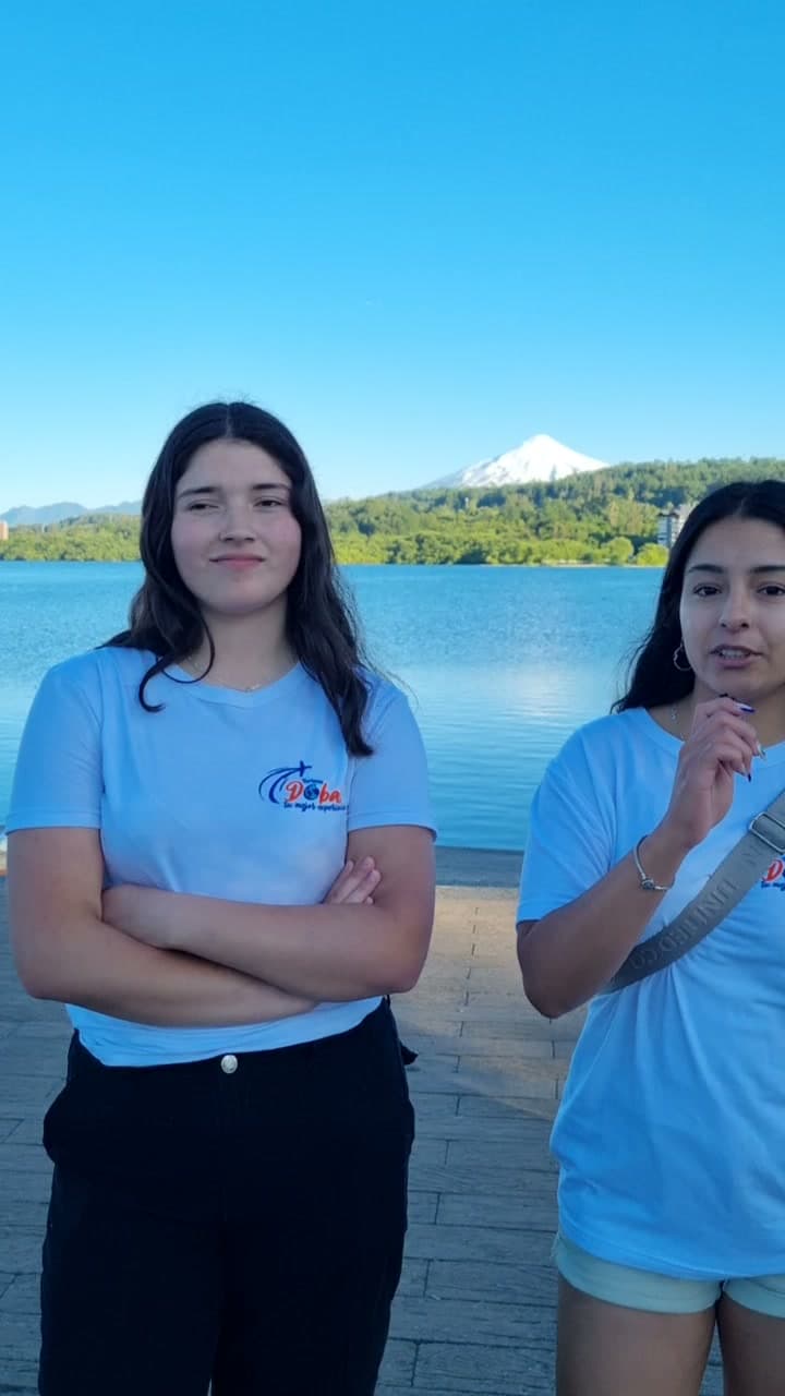 Video con vista al lago y volcán en el Sur de Chile